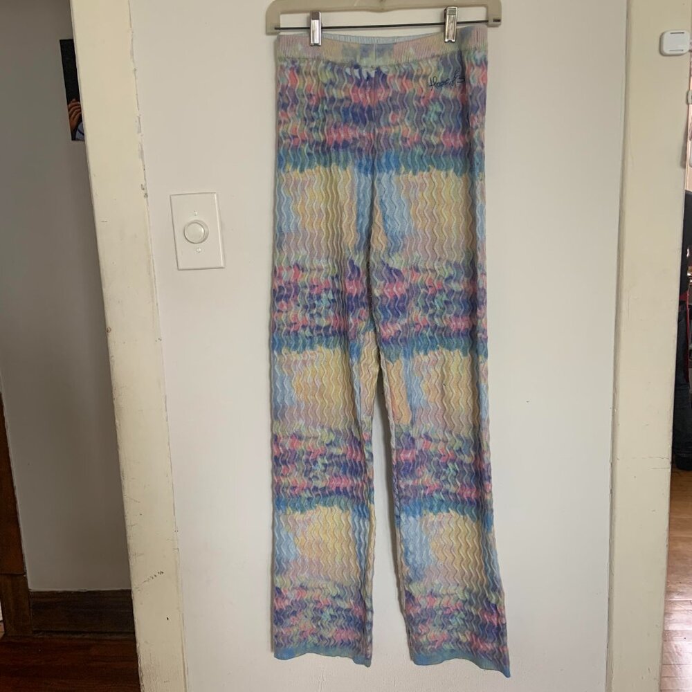 House of Sunny Reflections Rainbow-Pattern Knit Pants Size 6